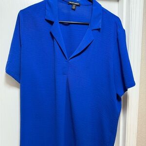 Hilary Radley Vibrant Blue Blouse